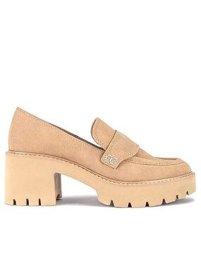 Dolce Vita Tan Suede Chunky Lug Loafers